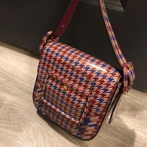 Tory Burch check leather shoulder bag